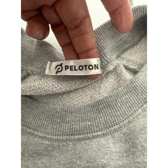 Peloton Crewneck Pullover Gray Pink Logo Athletic Women's Size L - Picture 6 of 9